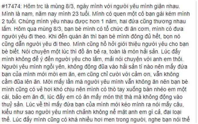 Cô gái bị người yêu chửi mắng, tát sấp mặt chỉ vì không ăn được hải sản Ảnh 2