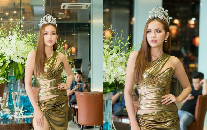 Diện váy cắt xẻ cao 'thấu trời', Ngọc Châu khoe nhan sắc như nữ thần Ảnh 2