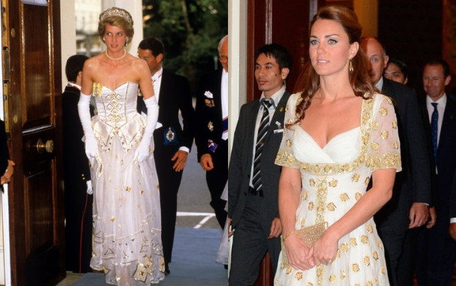 Không những ảnh hưởng từ Công nương Diana mà phong cách thời trang của Kate Middleton còn giống cả nữ hoàng Anh Ảnh 2