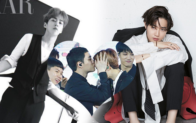 Xiumin và Suho xuất hiện trên Harper Bazaar cùng Grazia Hàn Quốc - Baekhyun và D.O tái hiện nụ hôn trán Ảnh 2