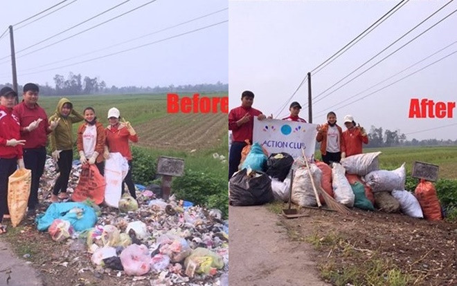 Du học sinh Lào tham gia 'Thử thách dọn rác' tại Việt Nam: Hành động nhỏ mang ý nghĩa lớn Ảnh 2