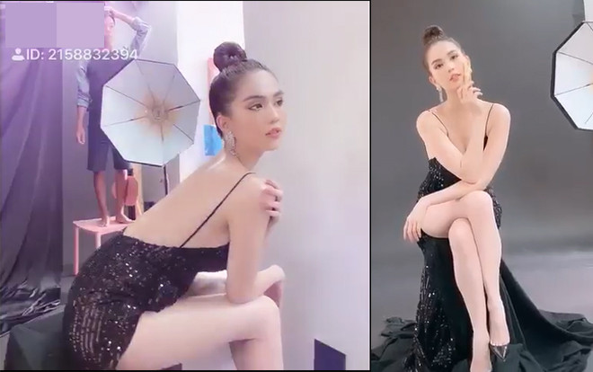 Lộ clip Ngọc Trinh pose dáng điên đảo ở hậu trường, ngầm khoe 'hàng xịn' không photoshop Ảnh 2