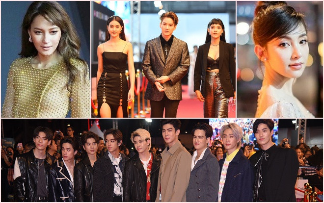 Dàn sao Thái Lan Bee Namthip, Bella Ranee, 9by, Weir Sukollawat 'đọ sắc' tại thảm đỏ MThai Top Talk-About 2019 Ảnh 2
