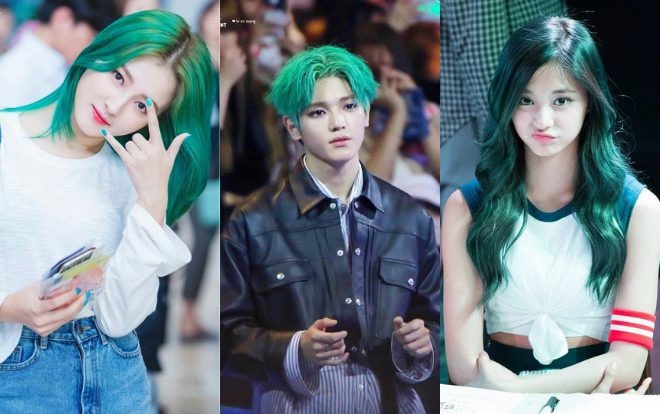 Chẳng biết từ bao giờ mà xanh lét trở thành màu tóc quốc dân của các idol Ảnh 2