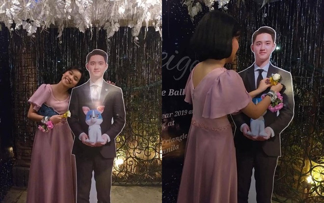 Cô nàng ‘chơi lớn’ chọn standee của D.O (EXO) làm bạn đồng hành dự prom, kết quả bức hình ẵm luôn giải King khiến mọi người trầm trồ Ảnh 2