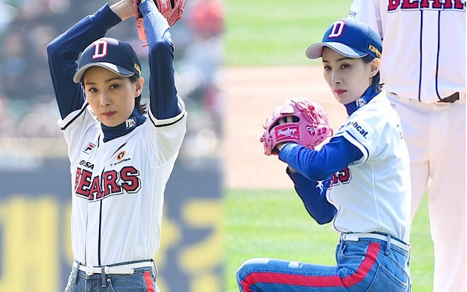 Nổi da gà với biểu cảm 'ngầu lòi' của ác nữ 'SKY Castle' - Kim Seo Hyung tại sân bóng chày Ảnh 2