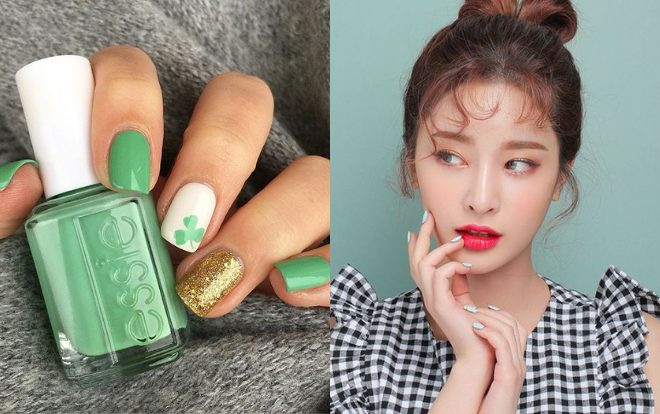 Up date 10 mẫu nail xanh lá cây vừa mát mắt vừa trắng nõn nà ngón tay khi trời hè 40 độ Ảnh 2