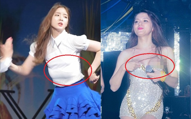 Ngán ngẩm với loạt sao Hàn-Việt bị tuột nội y lủng lẳng trên sân khấu, vốn liếng bao nhiêu phơi bày hết! Ảnh 2
