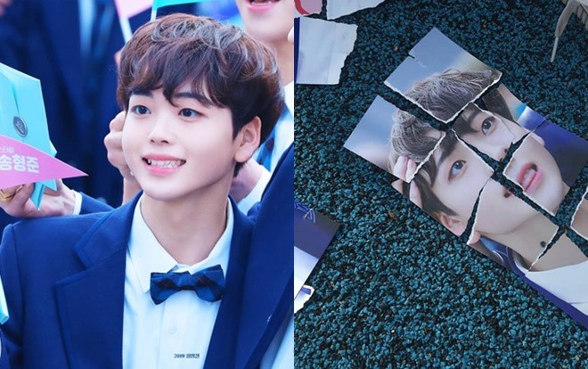 Phẫn nộ trước hình ảnh banner cổ vũ của dàn thực tập sinh PRODUCE X 101 bị xé nát trong vòng ghi hình đầu tiên Ảnh 2