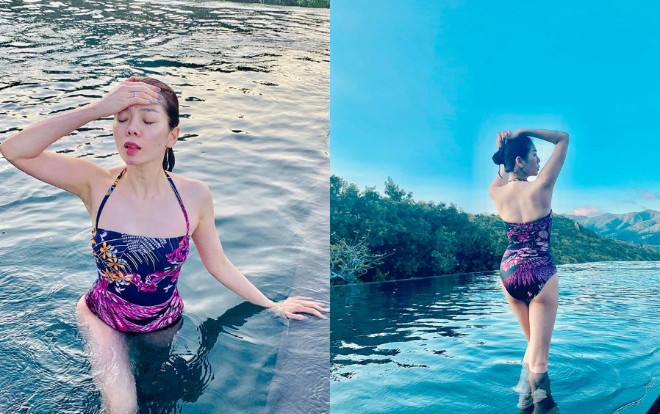 Lệ Quyên bất ngờ tung ảnh áo tắm khoe body nuột nà 'gái trẻ xách dép chạy theo' ở tuổi 38 Ảnh 2