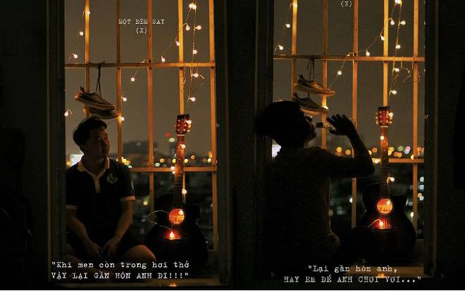 Ngất ngây bộ ảnh 'Một đêm say' cực lãng mạn của những chàng sinh viên 'dân kinh tế-kỹ thuật' tại ban công phòng KTX Ảnh 2