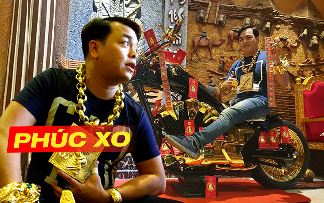 Thú 'chơi ngông' của Phúc XO - người đeo nhiều vàng nhất Việt Nam vừa bị bắt: Đeo 13 ký vàng đi cổ vũ đá bóng, đội mũ vàng dát 260 viên kim cương Ảnh 2
