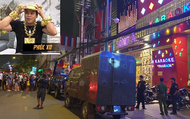 Nhiều người thức xuyên đêm theo dõi công an khám xét quán karaoke và tạm giữ dàn xe biển số ngũ quý của Phúc XO Ảnh 2