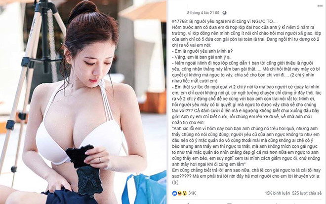 Dở khóc dở cười với tâm sự người yêu đòi chia tay vì… vòng 1 quá khổ Ảnh 2