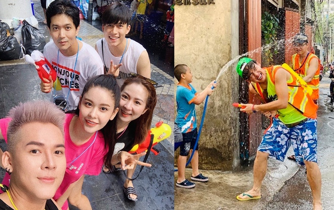 Loạt sao Việt 'đưa nhau đi trốn', hào hứng sang Thái Lan tham gia lễ hội té nước Songkran Ảnh 2