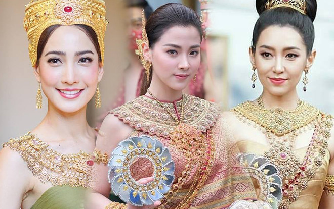 Đứng hình trước 6 bông hồng xứ chùa Vàng khi hóa thân thành nữ thần Songkran Ảnh 2