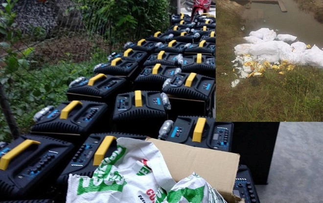 Vụ 700kg ma túy ở giữa cánh đồng ở Nghệ An: Thu giữ thêm 100 loa thùng và bao tải dùng để chứa ma túy Ảnh 2