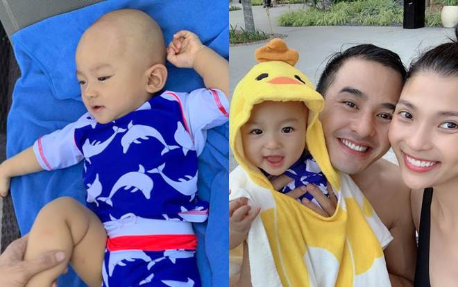 Thúy Diễm - Lương Thế Thành 'đầu tư' nguyên quả đầu sư cọ mốc đáng yêu cho con trai Ảnh 2