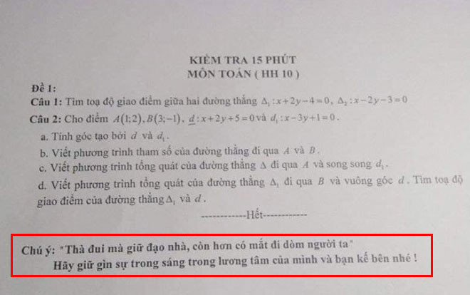 Không cần 'đao to búa lớn', cô giáo buông nhẹ một câu cuối đề kiểm tra khiến học sinh sợ xanh mặt, không dám quay cóp bài Ảnh 2