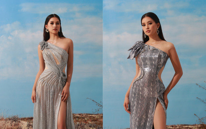 Tiểu Vy mặc váy xẻ cao ngút khoe cặp đùi mật ong trứ danh giữa sa mạc mênh mông Ảnh 2