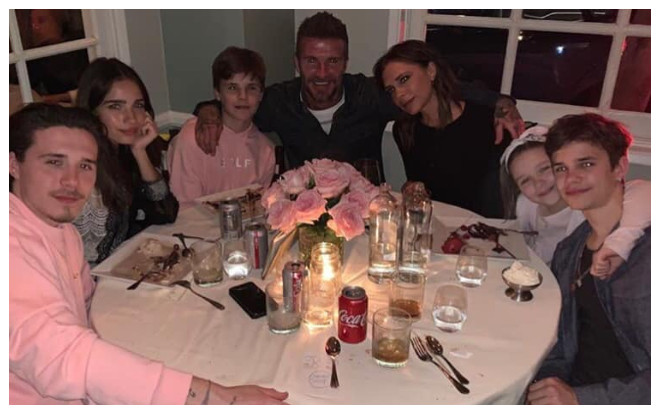 Mừng Vic sinh nhật 45 tuổi, Beck cùng các con tự tay tổ chức tiệc lãng mạn ấm áp Ảnh 2