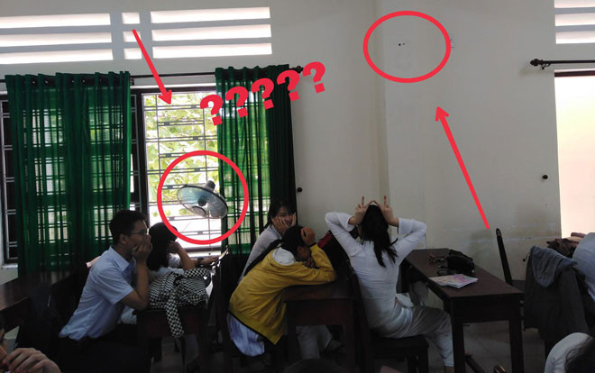 Ti tỉ cách tránh nóng bá đạo của học sinh: Đầu tư quạt mini hay gỡ hẳn quạt trên tường xuống 'thổi' cho mát Ảnh 2