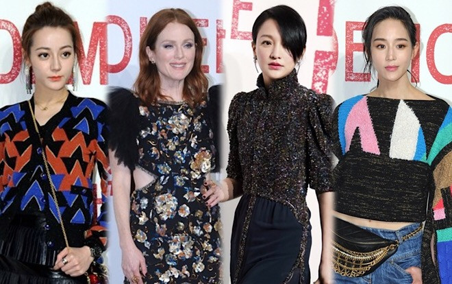 Thảm đỏ Chanel: Địch Lệ Nhiệt Ba mờ nhạt giữa 'tường thành nhan sắc' Julianne Moore, Châu Tấn và Trương Quân Ninh Ảnh 2