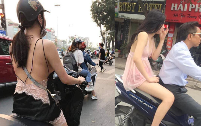 Hà Nội vừa nắng nóng, dân tình đã hú hồn vì các cô gái mặc như không ra đường Ảnh 2