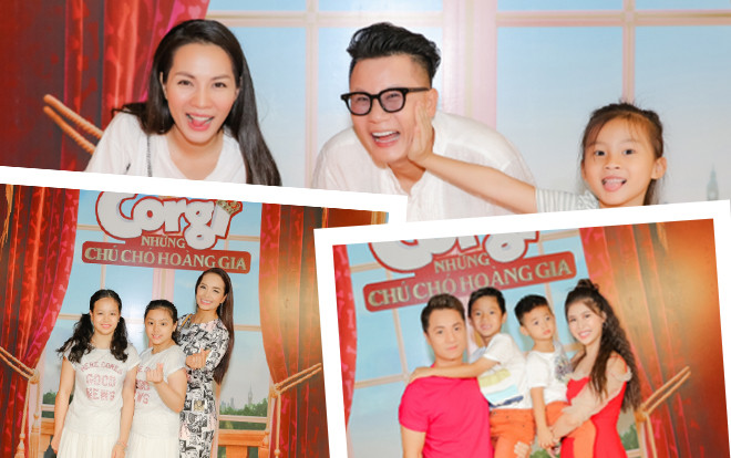 Gia đình Đăng Khôi, Thúy Hạnh, Hoàng Bách mê mệt đàn chó hoàng gia Corgi Ảnh 2