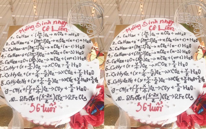 Phì cười với chiếc bánh kem 'phủ đầy' công thức hóa học chỉ dành riêng cho cô giáo dạy hoá dịp sinh nhật Ảnh 2
