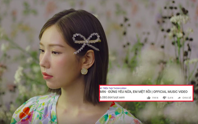 Sau 2 ngày lên sóng, sản phẩm comeback của Min 'chễm trệ' #1 trending Youtube Ảnh 2