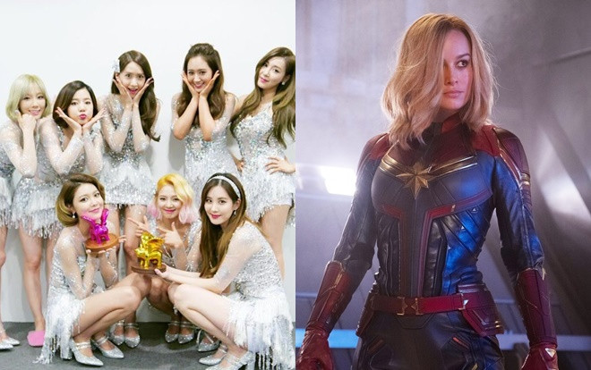 Các chị đại SNSD bất ngờ kết nạp thành viên mới cực xịn - Captain Marvel của 'Avengers: Endgame'! Ảnh 2