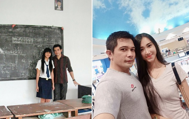 Nữ sinh  13 tuổi 'cưa' đổ thầy giáo, để rồi năm 20 tuổi, tự tin mặc váy cưới bước lên xe hoa cùng thầy! Ảnh 2