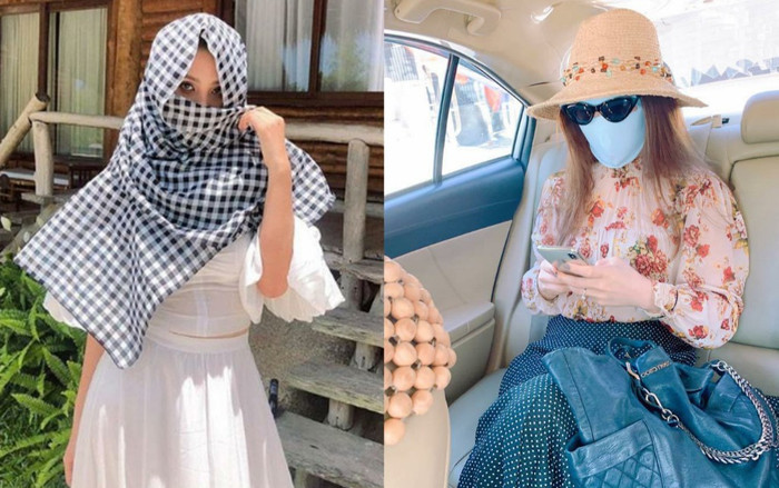 Bật cười vì Tiểu Vy, Diễm Trang thi nhau hóa 'ninja' chống nắng khi trời nóng điên đảo Ảnh 2