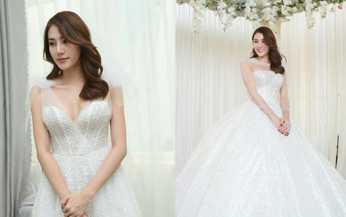 Bóc giá váy cưới nửa tỷ đồng, khiến Lê Hà The Face hóa công chúa trong đám cưới Ảnh 2