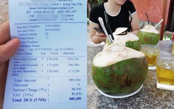 'Chặt chém' trái dừa 150 ngàn, sinh tố 170 ngàn ở Vũng Tàu: Người chỉ trích, người lên tiếng 'ở Villa thì phải chịu' Ảnh 2