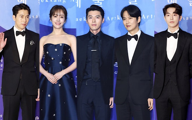Thảm đỏ 'Baeksang 2019': Han Ji Min tái hợp 'bạn trai màn ảnh' Hyun Bin, Nam Joo Hyuk - Jung Woo Sung Ảnh 2