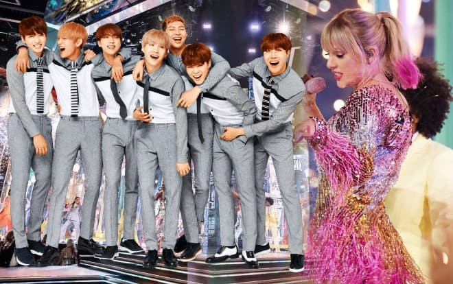 Khoảnh khắc được share 'rần rần': BTS 'quẩy' không ngừng khi xem sân khấu biểu diễn đẳng cấp của Taylor Swift Ảnh 2