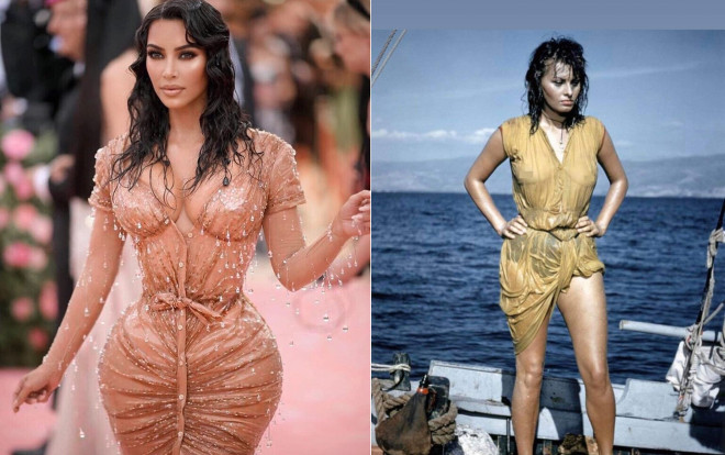 Met Gala 2019: Đỉnh cao ý tưởng là đây, Kim Kardishian mặc xuyên thấu cosplay cô gái mắc mưa ướt nhẹp Ảnh 2