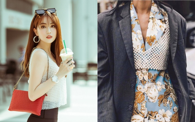 Mốt kết cườm tưởng sến sẩm khó mặc đã được Ngọc Trinh xử đẹp Ảnh 2