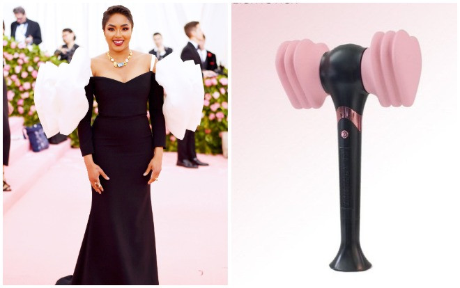 Chiếc váy tại Met Gala 2019 gây chú ý vì 'i xì đúc' cây lighstick của Black Pink Ảnh 2