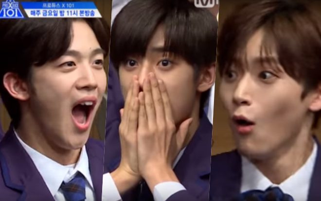 Dàn trai đẹp Kim Mingyu, Kim Yohan, Koo Jungmo sốc hết cỡ trong teaser tập 2 của PRODUCE X 101 Ảnh 2