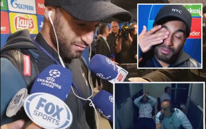 Lucas Moura bật khóc khi xem lại bàn thắng của mình qua điện thoại Ảnh 2