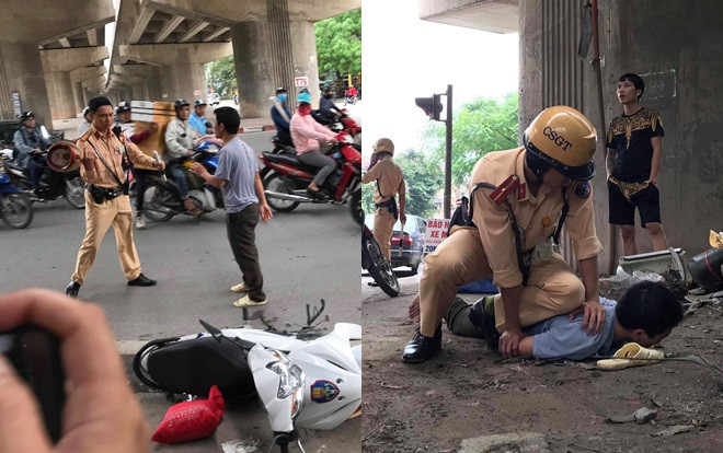 Túm áo đánh thiếu tá CSGT rồi đạp đổ xe để giải cứu ‘bạn nhậu’ bị kiểm tra nồng độ cồn Ảnh 2