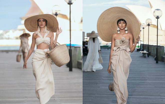 H'Hen Niê, Minh Tú lần đầu đọ trình catwalk, fan sắc đẹp xôn xao tranh luận Ảnh 2
