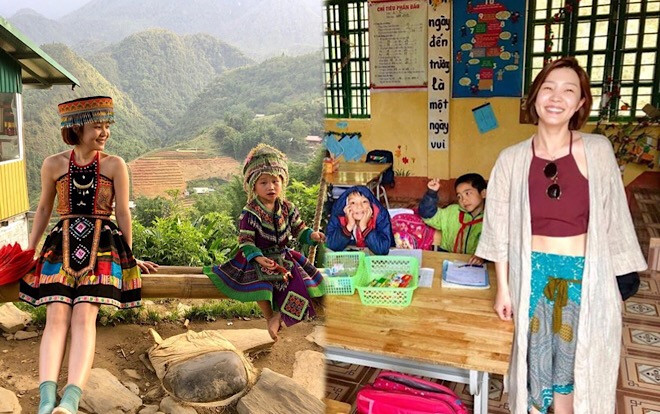 Báo Hàn đăng tin diễn viên Shin Da Eun xinh đẹp trong trang phục dân tộc ở Sapa Ảnh 2