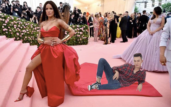 Fan share rần rần: Ali Hoàng Dương bất ngờ tạo dáng 'trăm kiểu như một' tại thảm đỏ Met Gala 2019? Ảnh 2