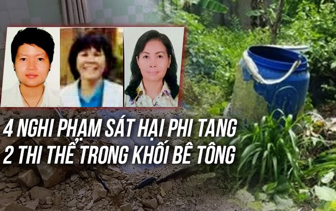 2 trong 4 nghi phạm giết người rồi giấu xác trong khối bê tông ở Bình Dương là mẹ con ruột Ảnh 2