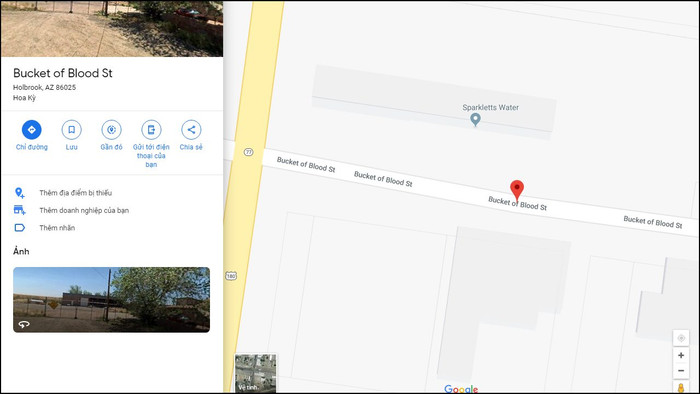 địa danh kinh khủng trên Google Maps