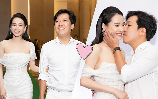 Ngọt ngào như Trường Giang: Theo sát ủng hộ Nhã Phương, không ngại hôn vợ thắm thiết tại sự kiện Ảnh 2